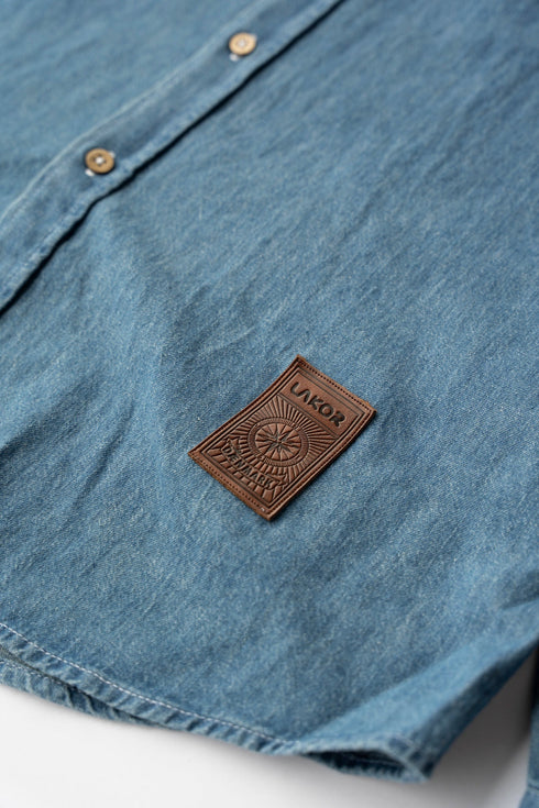 Bio -Jeanshemd (mittelblau)